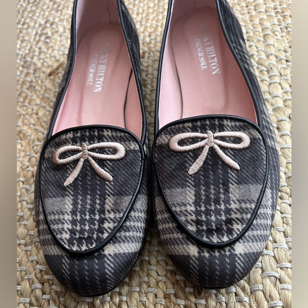 Plaid Bow Loafers